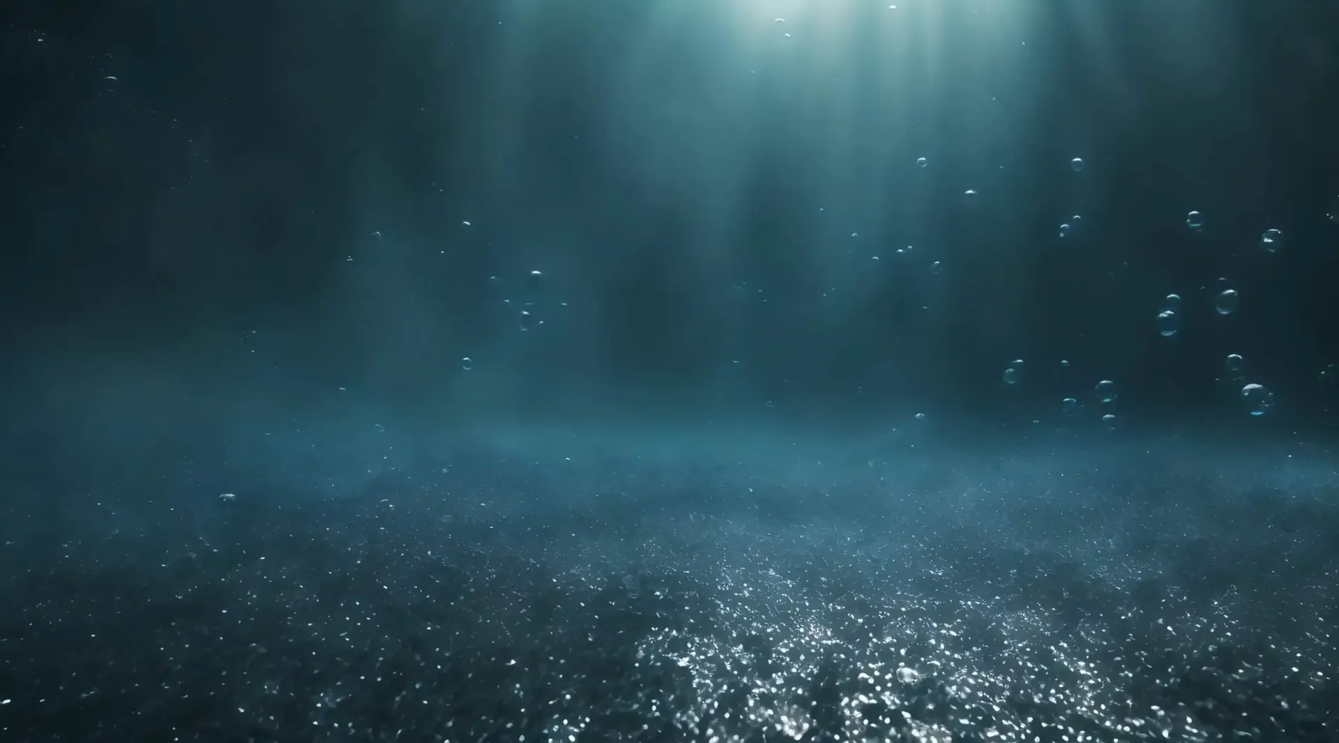 Underwater Bubbles And Light Rays Animation